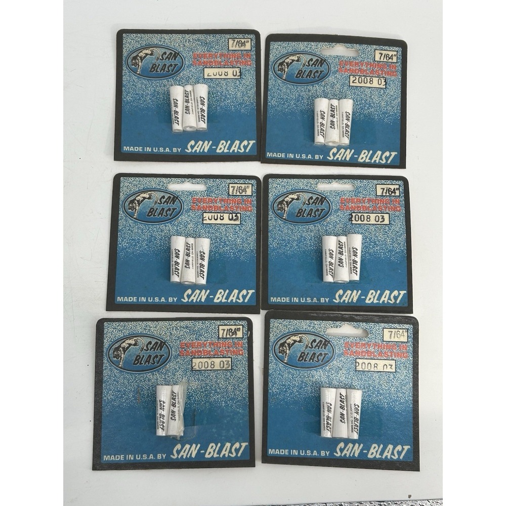 Ceramic San-Blast Sand Blaster Tips New Old Stock 7/64" Nozzle Lot Of 17 Tips